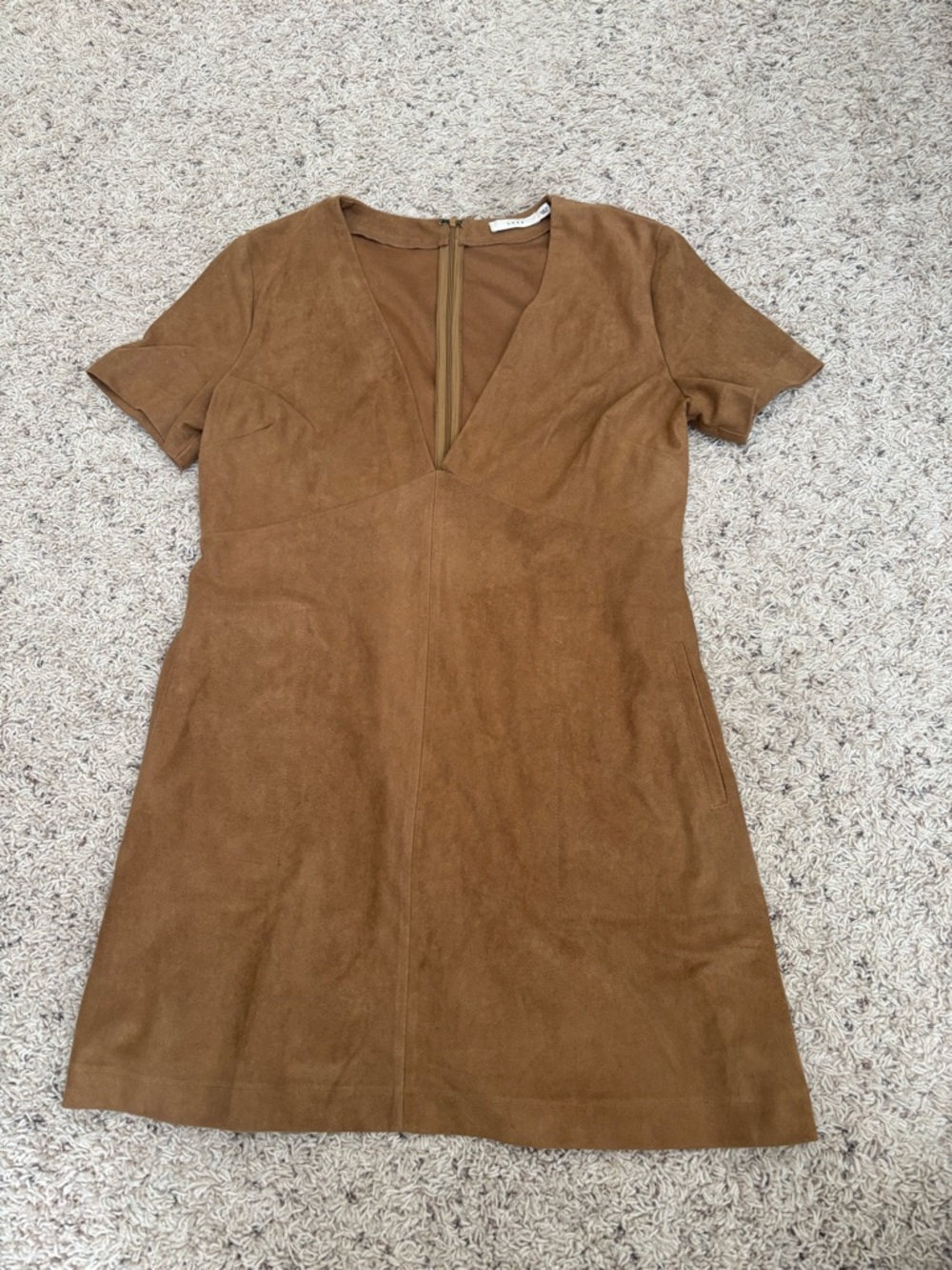 Lush Brown Suede Mini Dress